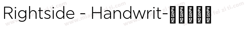 Rightside - Handwrit字体转换